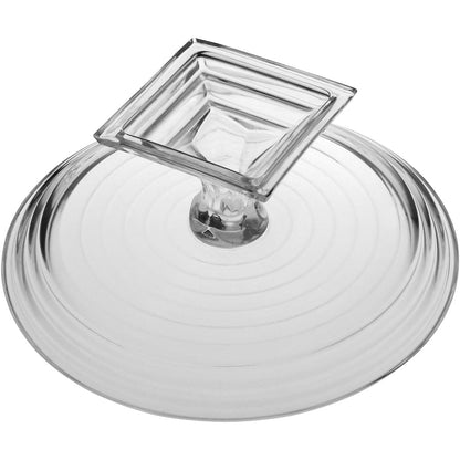 Centro de Mesa Pilar em Vidro Transparente 31x13x31cm Decorativo