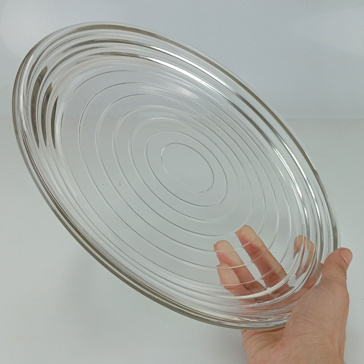 Centro de Mesa Pilar em Vidro Transparente 30,3x30,3cm 1,47kg