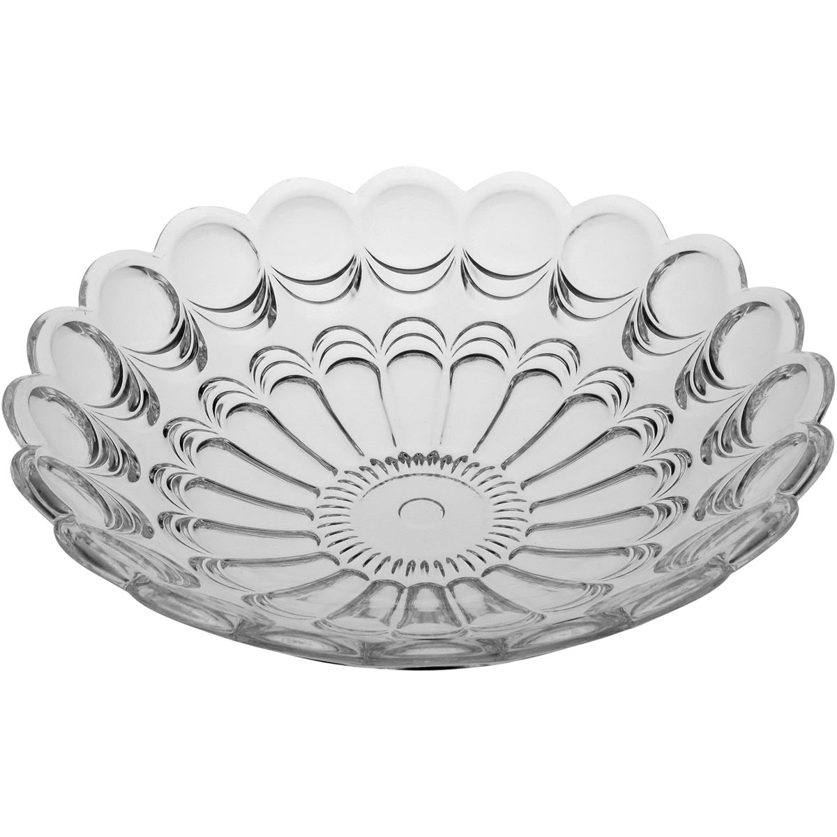 Centro de Mesa Vidro Transparente 7x32x32cm Decorativo Elegante