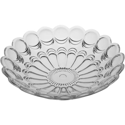 Centro de Mesa Vidro Transparente 7x32x32cm Decorativo Elegante