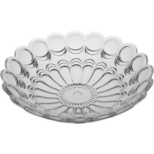 Centro de Mesa Vidro Transparente 7x32x32cm Decorativo Elegante