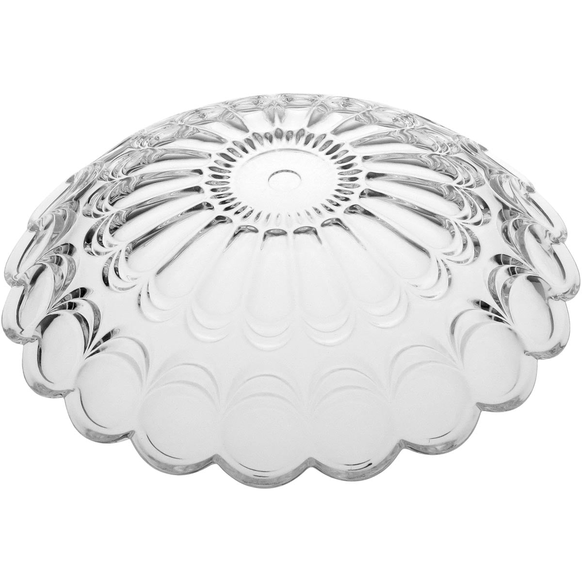 Centro de Mesa Vidro Transparente 7x32x32cm Decorativo Elegante