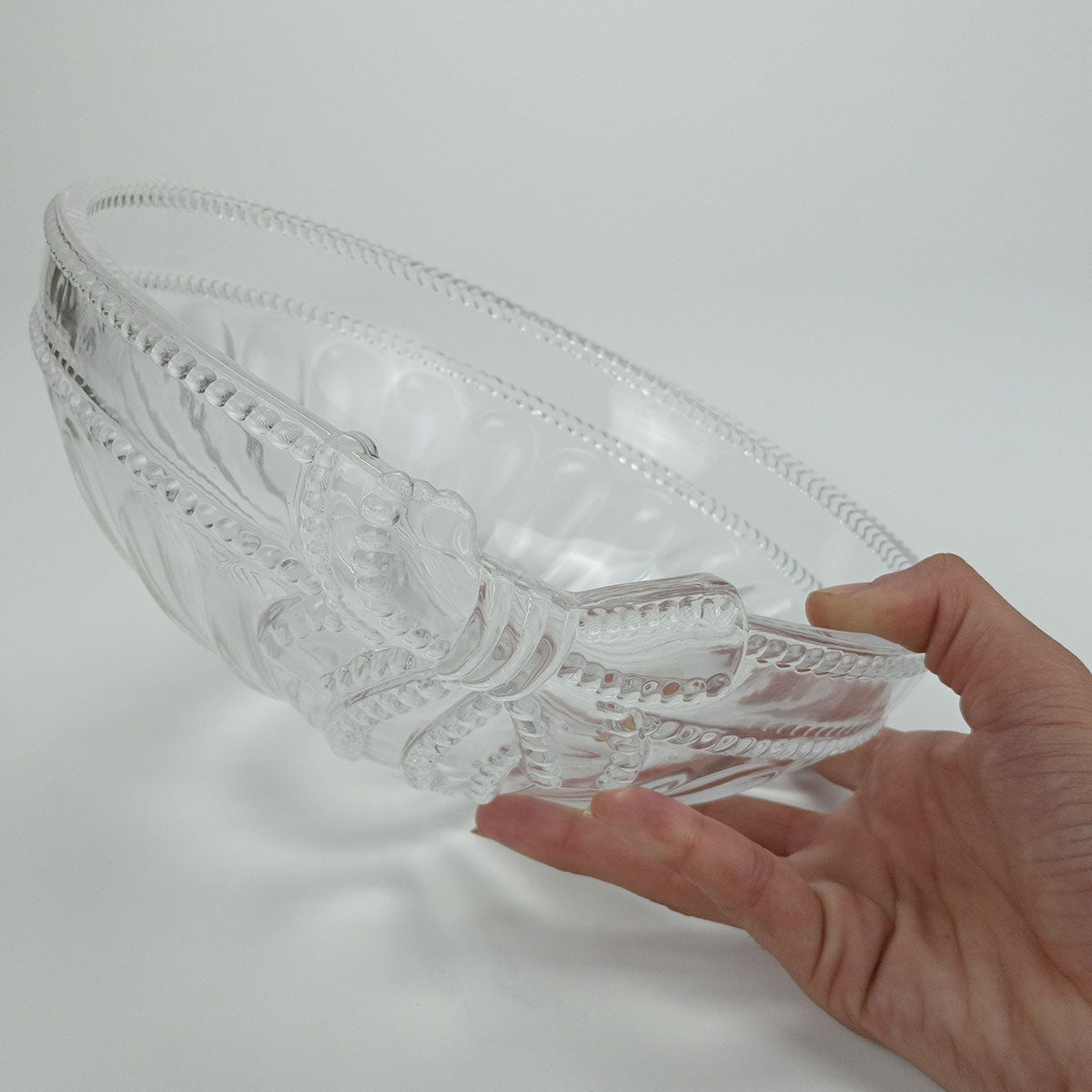 Centro de Mesa Decorativo em Vidro Transparente 9x24cm