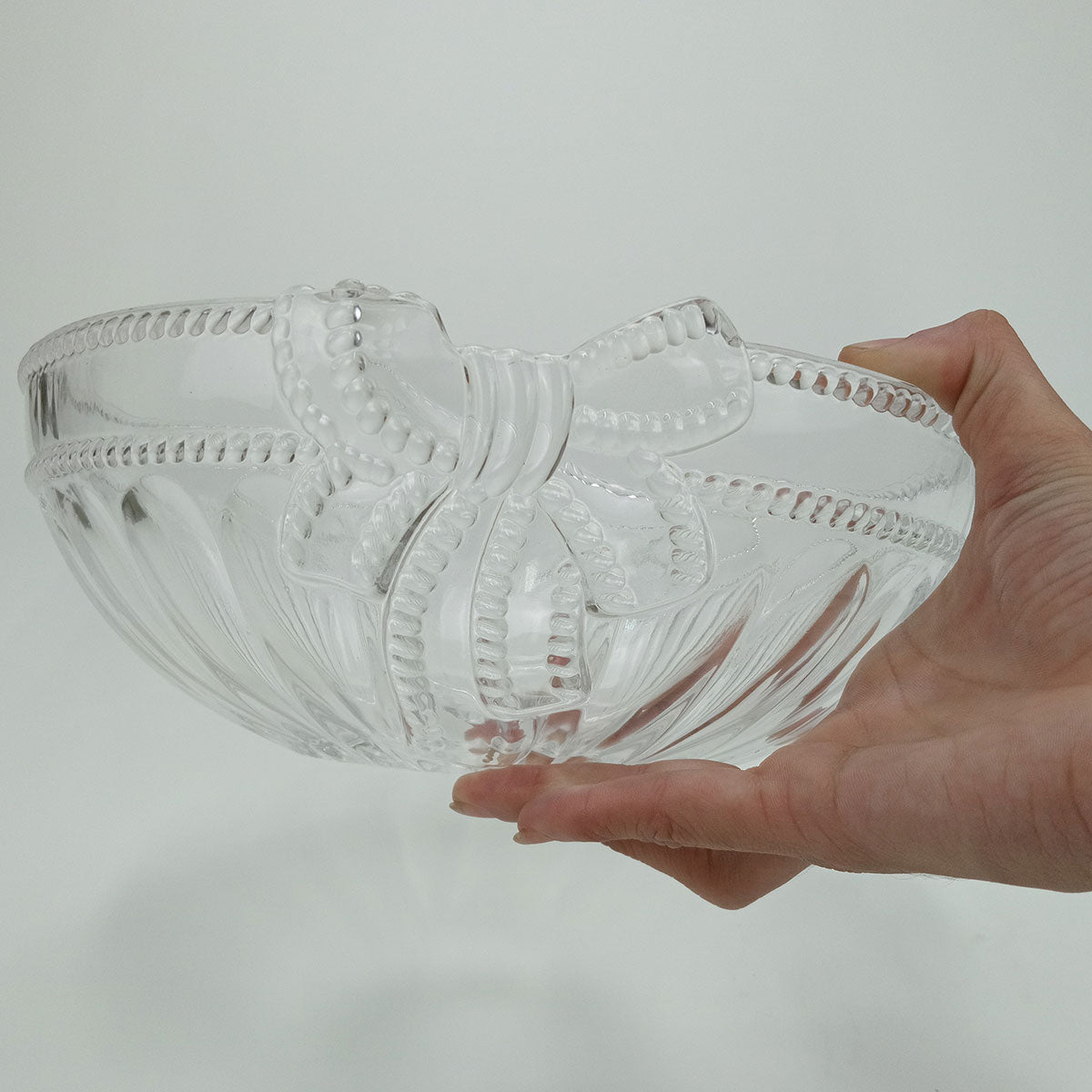 Centro de Mesa Decorativo em Vidro Transparente 9x24cm