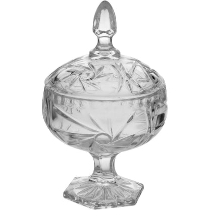 Potiche de Vidro Transparente Pryma 18x11cm para Decoração e Armazenamento