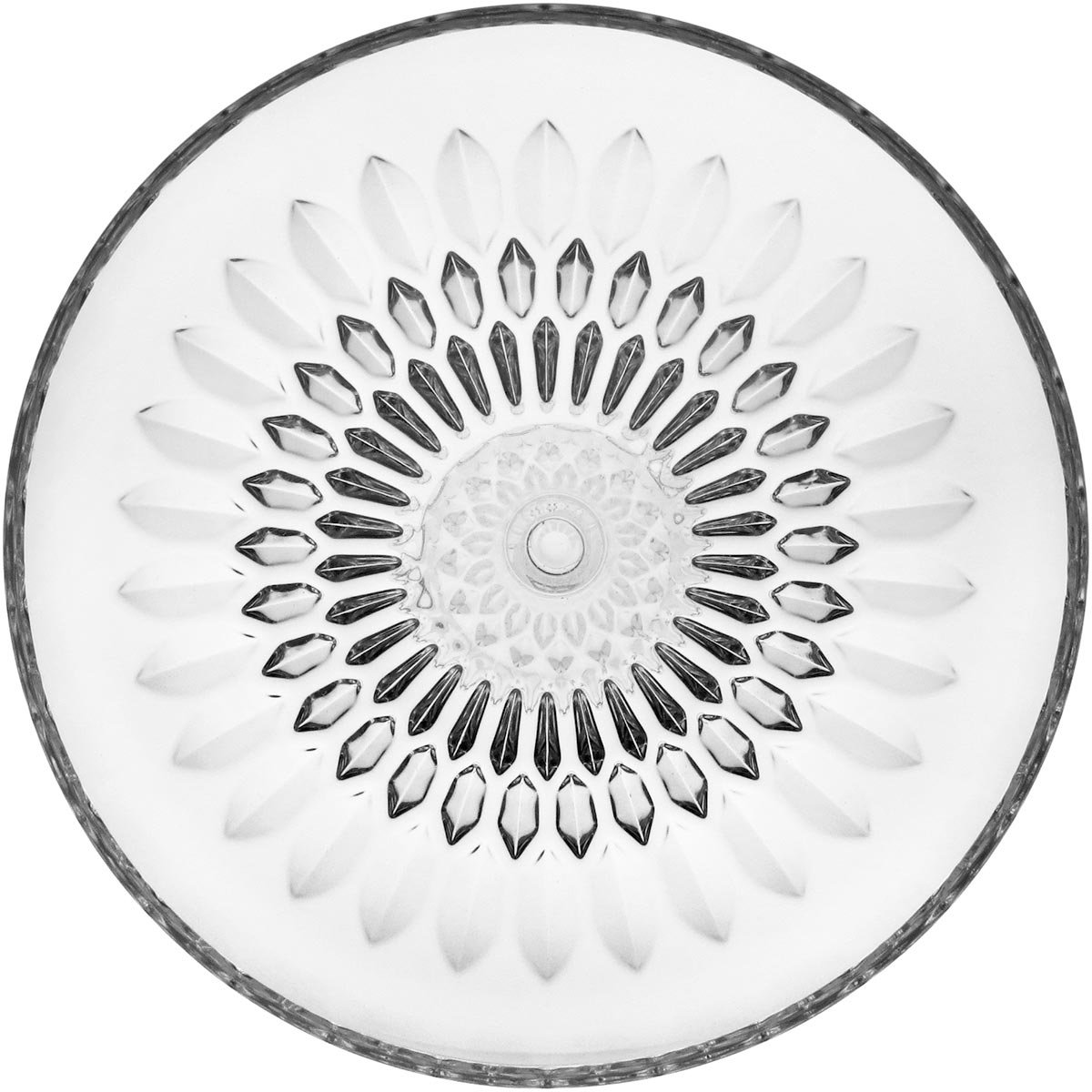 Centro de Mesa Vidro Transparente 12x31cm Elegante para Decoração