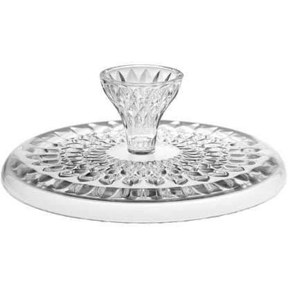 Centro de Mesa Vidro Transparente 12x31cm Elegante para Decoração