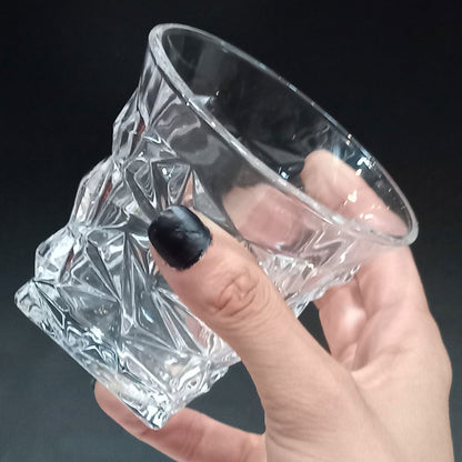 Conjunto 6 Copos de Uísque Vidro 300ml Transparente Elegante