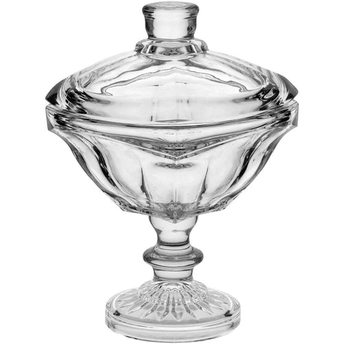 Potiche de Vidro Transparente 21x14cm Cristal Eco para Doces