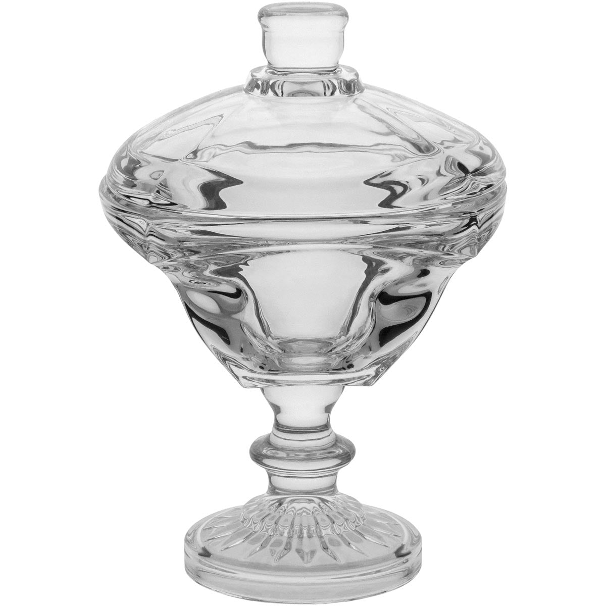 Potiche de Vidro Transparente 21x14cm Cristal Eco para Doces