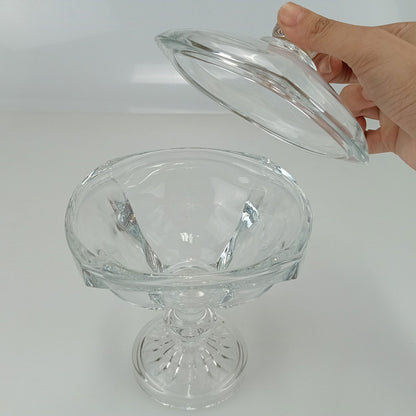 Potiche de Vidro Transparente 21x14cm Cristal Eco para Doces