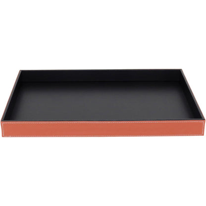 Bandeja Sintética Marrom 4x46x36cm para Servir Bebidas e Petiscos