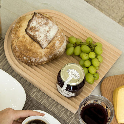 Tábua para Servir Madeira Natural 32x24cm Rústica 0,93kg