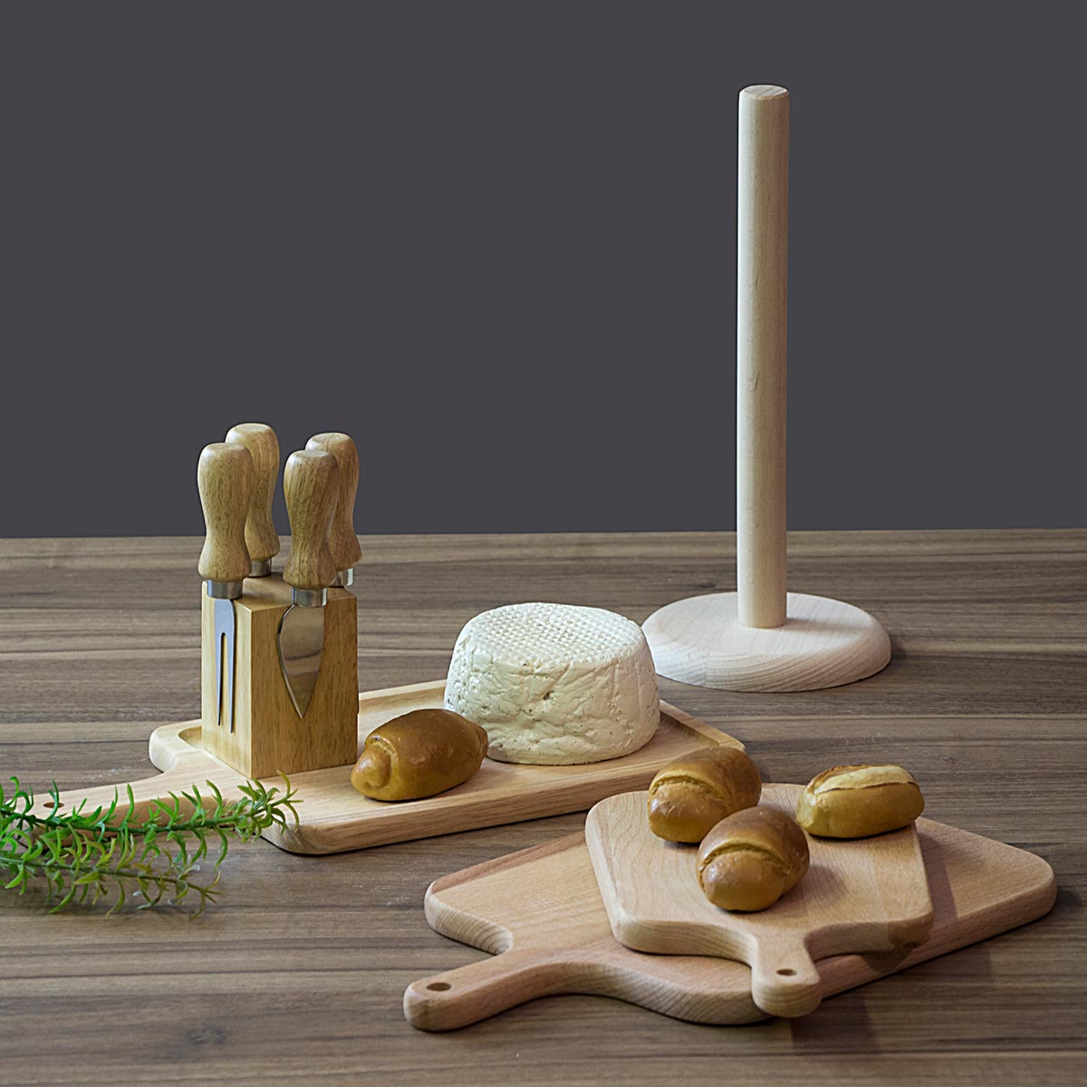 Tábua para Servir em Madeira Natural 33x20cm Marrom Durável