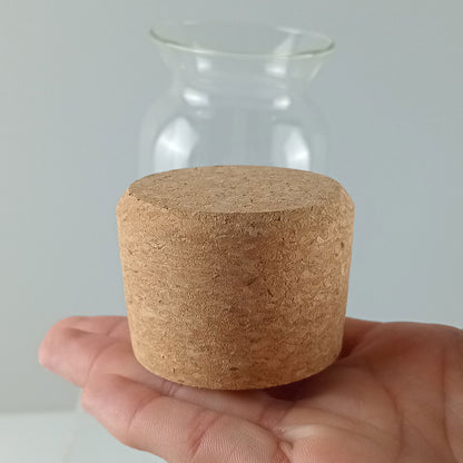 Pote de Vidro Borossilicato 850ml com Tampa de Cortiça Transparente