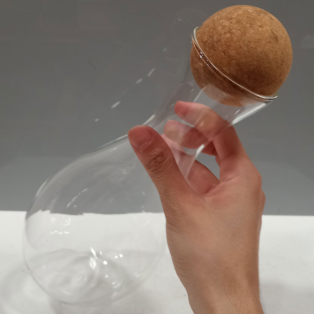 Pote de Vidro Borossilicato 950ml com Tampa de Cortiça Transparente