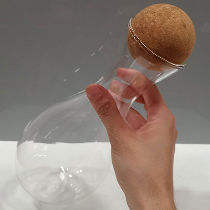 Pote de Vidro Borossilicato 950ml com Tampa de Cortiça Transparente