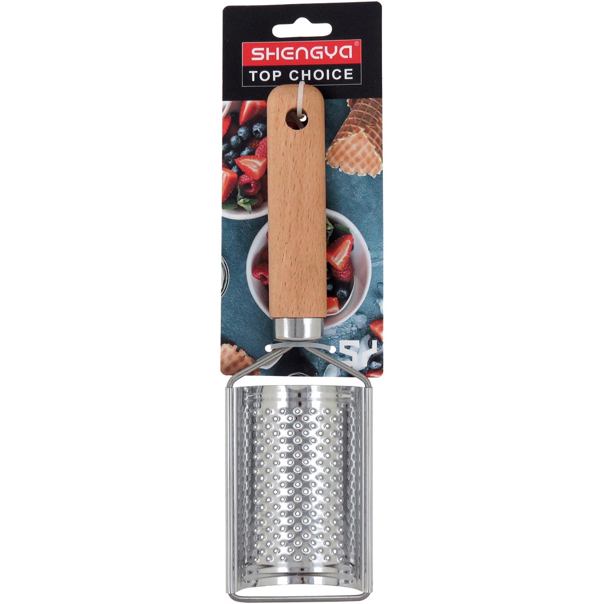 Ralador Inox Natural 22x7cm para Queijos e Legumes - Durável e Ergonômico