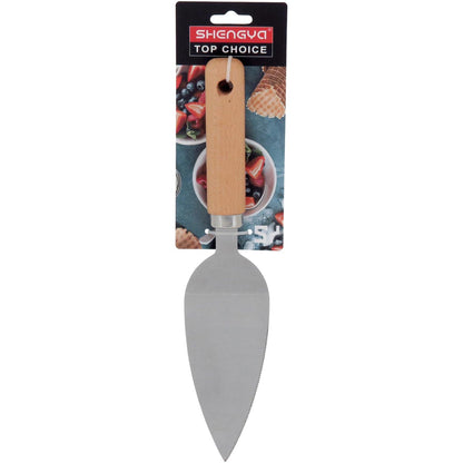 Espátula de Bolo Inox com Cabo de Madeira 25x6x2cm Prata/Madeira