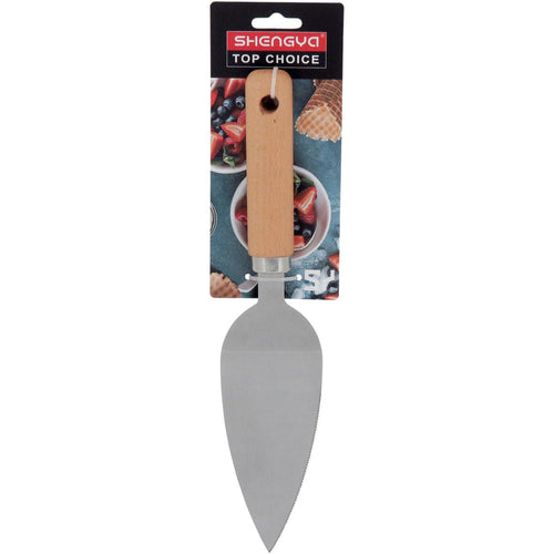Espátula de Bolo Inox com Cabo de Madeira 25x6x2cm Prata/Madeira