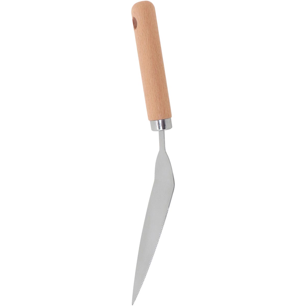 Espátula de Bolo Inox com Cabo de Madeira 25x6x2cm Prata/Madeira