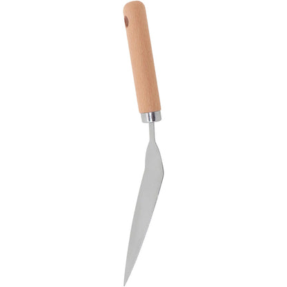 Espátula de Bolo Inox com Cabo de Madeira 25x6x2cm Prata/Madeira