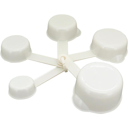 Conjunto de Medidores de Copos Plástico Branco 5 Peças Precisão Culinária