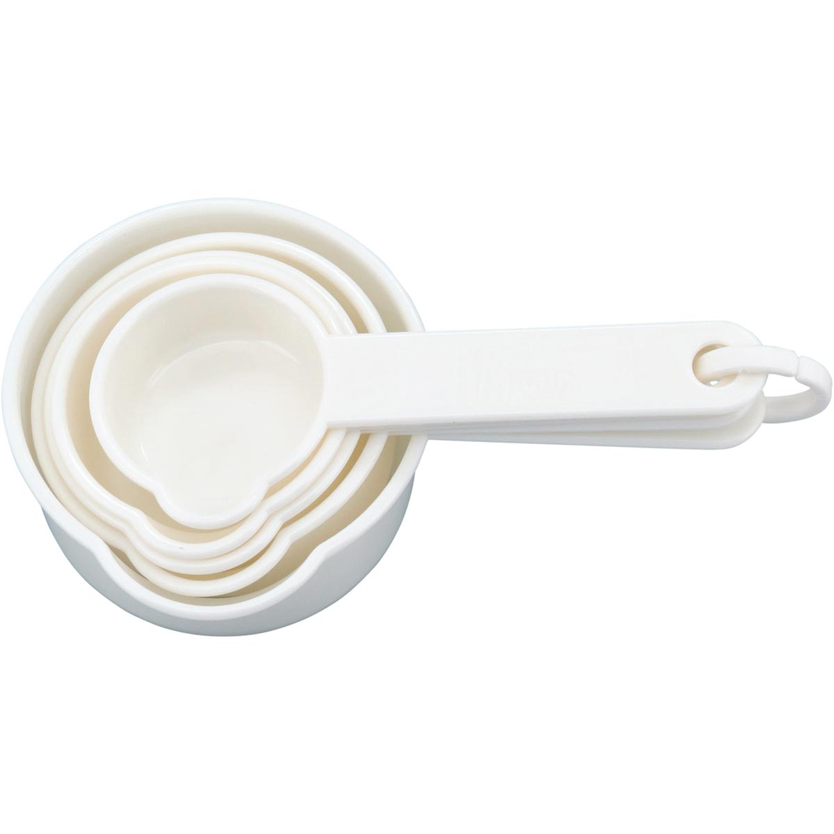 Conjunto de Medidores de Copos Plástico Branco 5 Peças Precisão Culinária