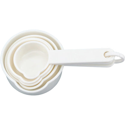 Conjunto de Medidores de Copos Plástico Branco 5 Peças Precisão Culinária
