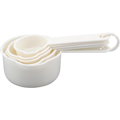 Conjunto de Medidores de Copos Plástico Branco 5 Peças Precisão Culinária