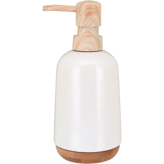 Porta Sabonete Líquido Cerâmica 200ml Branco - Acessório para Banheiro