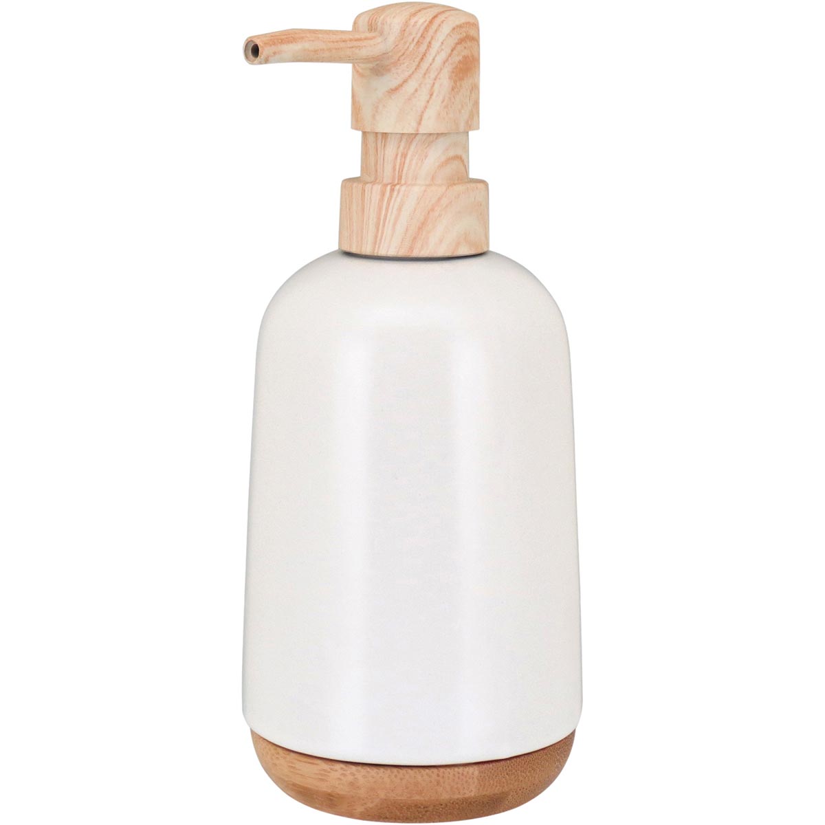 Porta Sabonete Líquido Cerâmica 200ml Branco - Acessório para Banheiro