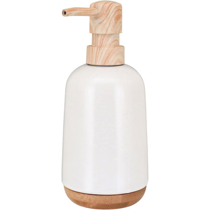 Porta Sabonete Líquido Cerâmica 200ml Branco - Acessório para Banheiro