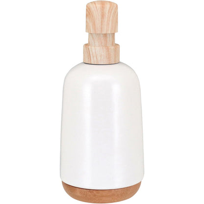 Porta Sabonete Líquido Cerâmica 200ml Branco - Acessório para Banheiro