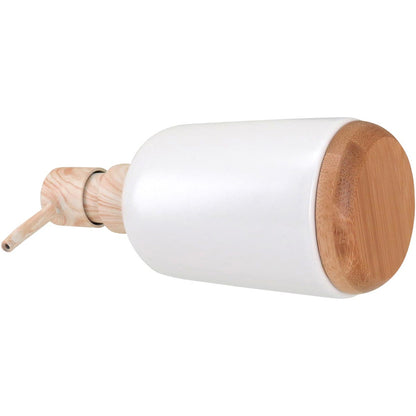 Porta Sabonete Líquido Cerâmica 200ml Branco - Acessório para Banheiro