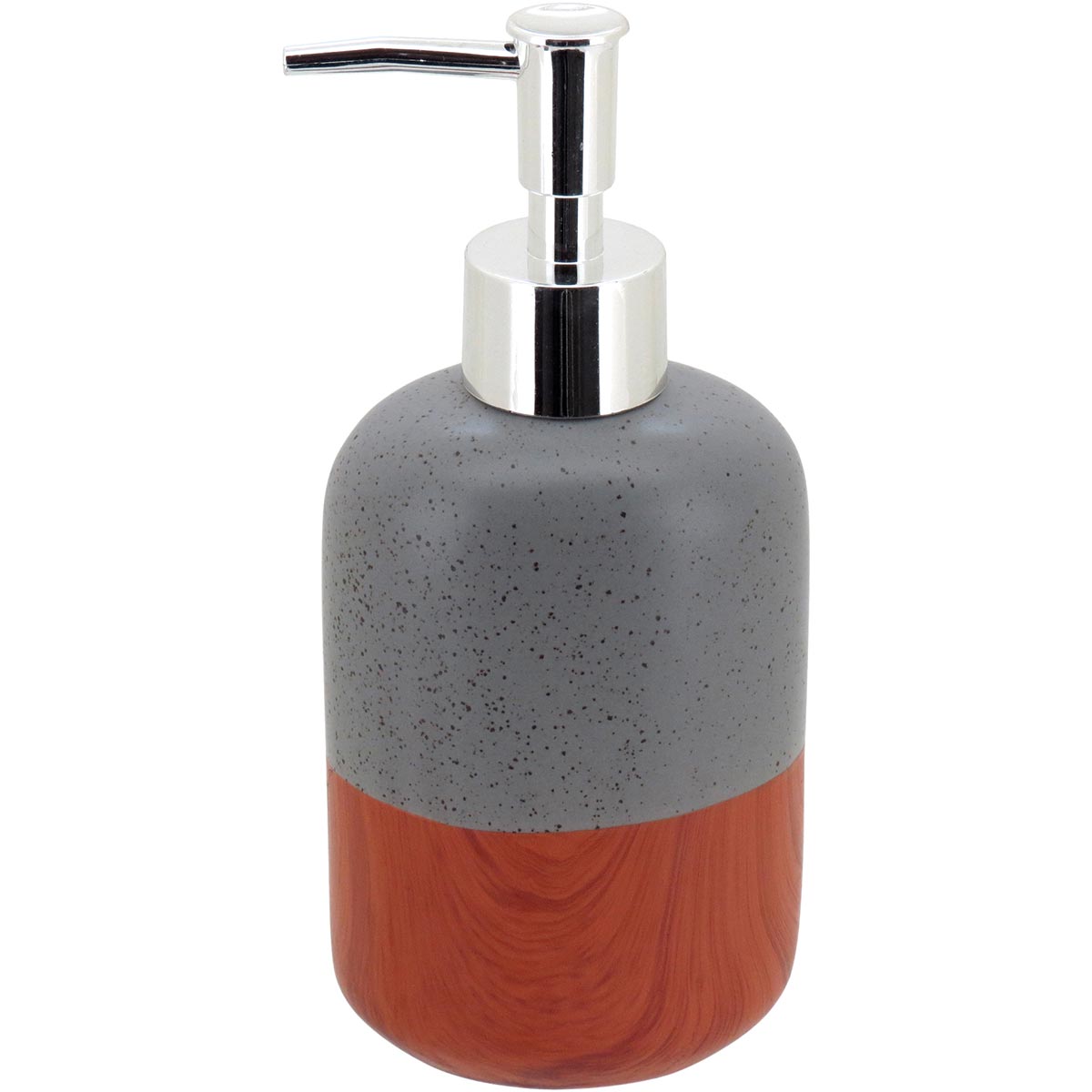 Kit Acessórios Banheiro Cerâmica Cinza - Porta-Sabonete, Porta-Algodão, Escovas