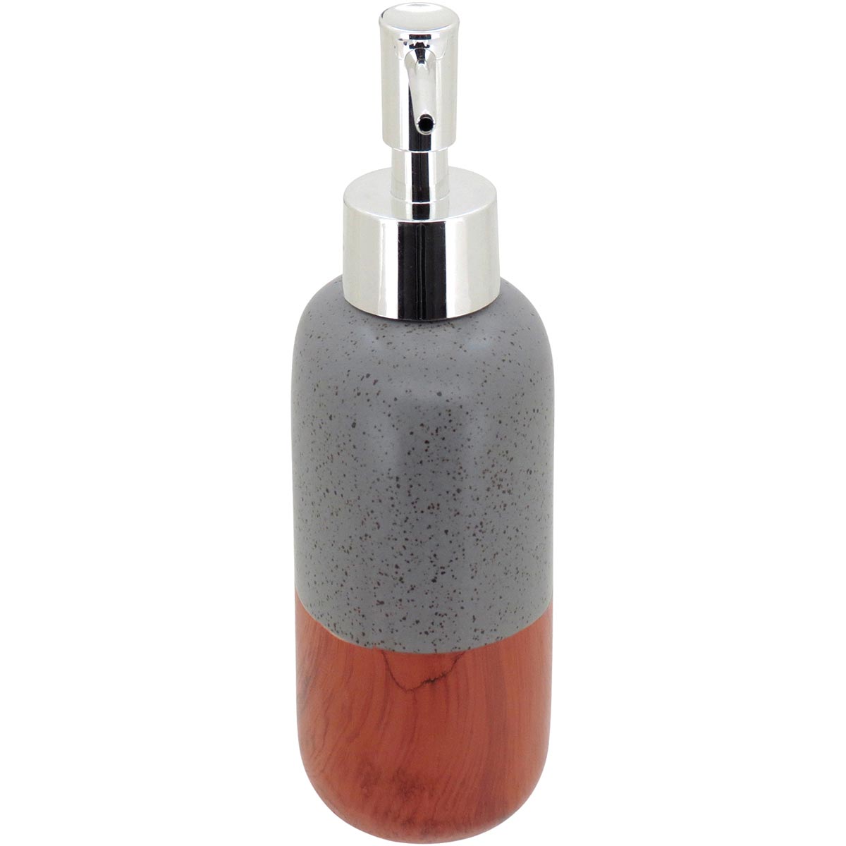 Kit Acessórios Banheiro Cerâmica Cinza - Porta-Sabonete, Porta-Algodão, Escovas