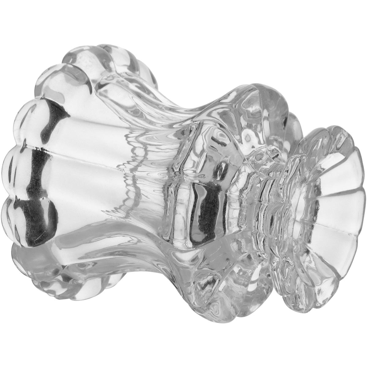 Castiçal de Vidro Transparente 9x8cm - Decoração Elegante para Velas