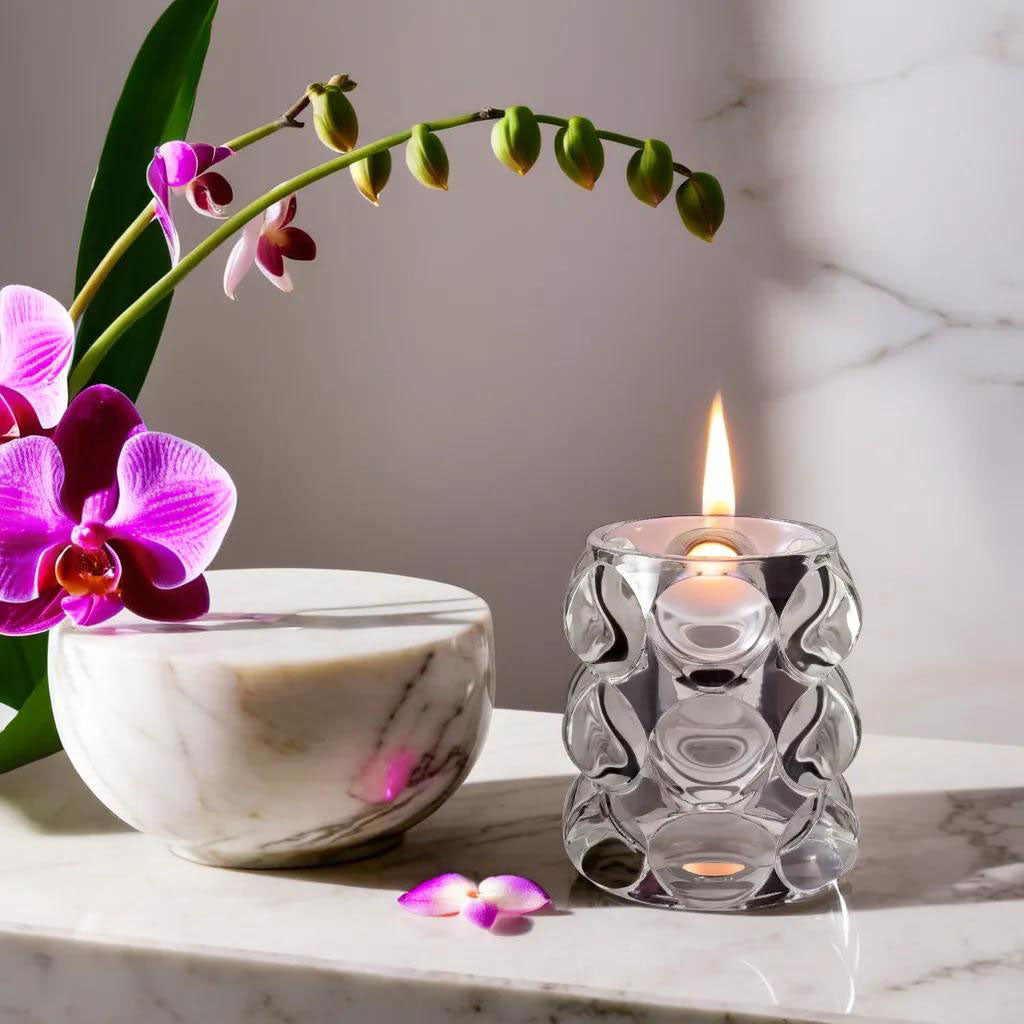 Castiçal Porta Velas Vidro Transparente 9x9cm Elegante e Durável