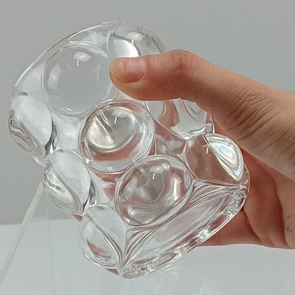 Castiçal Porta Velas Vidro Transparente 9x9cm Elegante e Durável