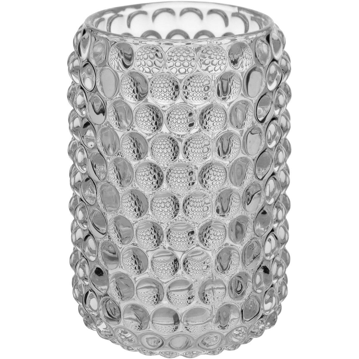 Castiçal Porta Velas Vidro Transparente 12x8cm - Decoração Elegante