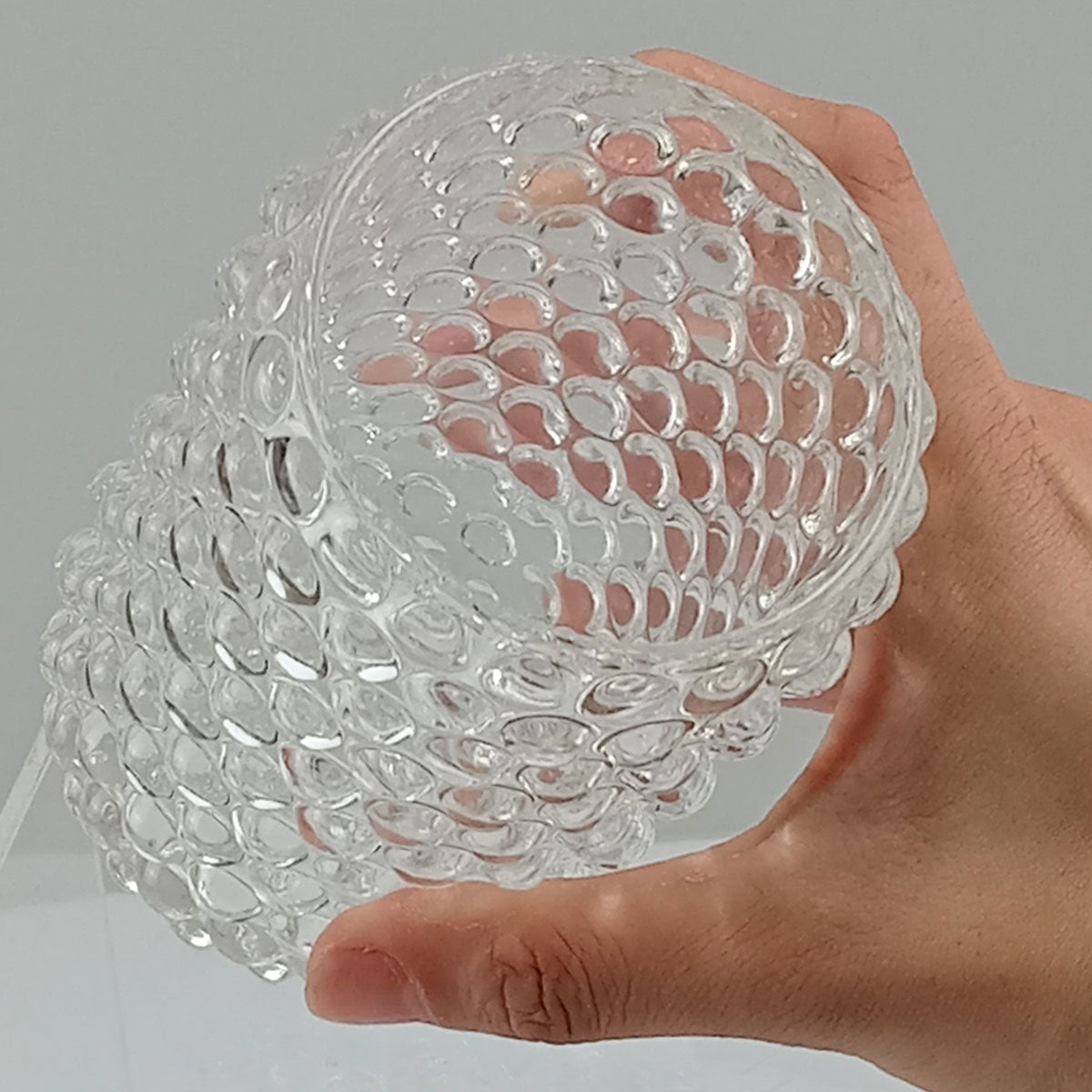 Castiçal Porta Velas Vidro Transparente 12x8cm - Decoração Elegante