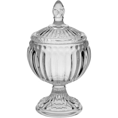 Potiche Ballon de Vidro Transparente 15x8cm para Decoração e Armazenamento