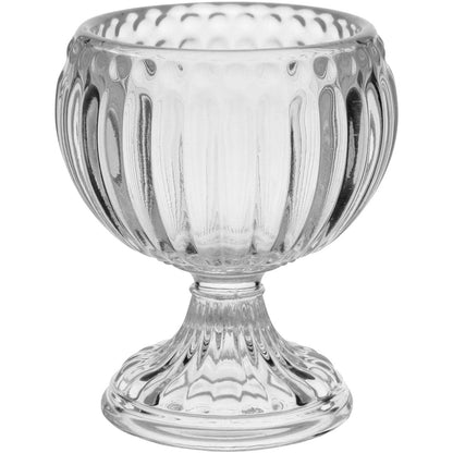 Potiche Ballon de Vidro Transparente 15x8cm para Decoração e Armazenamento