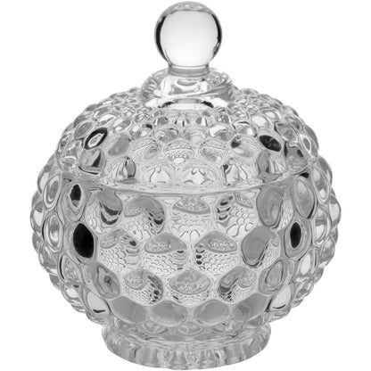 Potiche de Vidro Transparente 11x10cm Bomboniere Decorativa