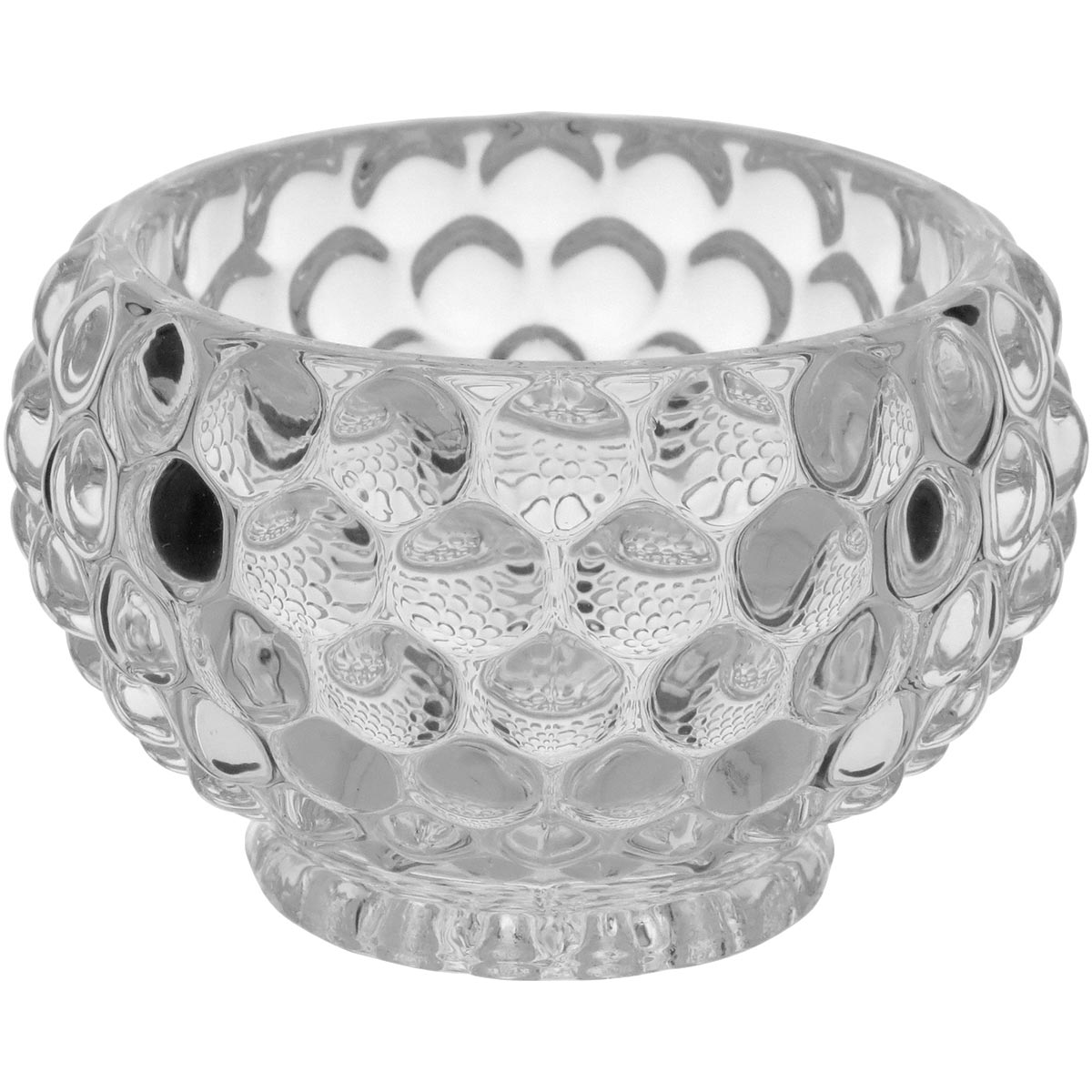 Potiche de Vidro Transparente 11x10cm Bomboniere Decorativa