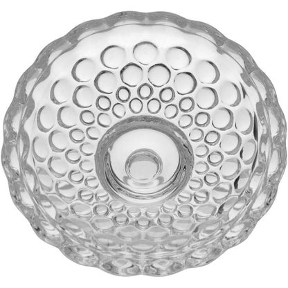 Potiche de Vidro Transparente 11x10cm Bomboniere Decorativa