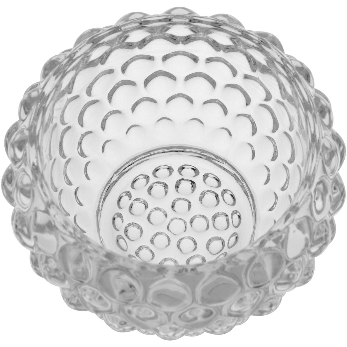 Potiche de Vidro Transparente 11x10cm Bomboniere Decorativa