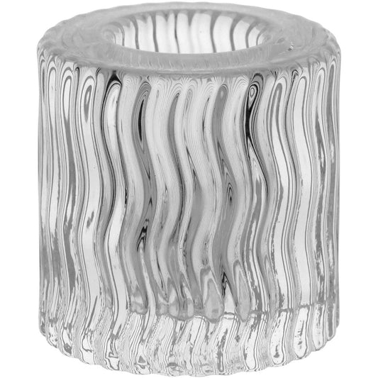 Castiçal de Vidro Transparente 7cm para Velas - Elegância e Sofisticação