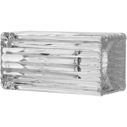 Castiçal de Vidro Transparente 7,7cm - Acessório de Decoração Elegante